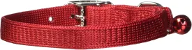 Hamilton Safety Cat Collar with Bell, Red, 3/8" Wide x 12" Long