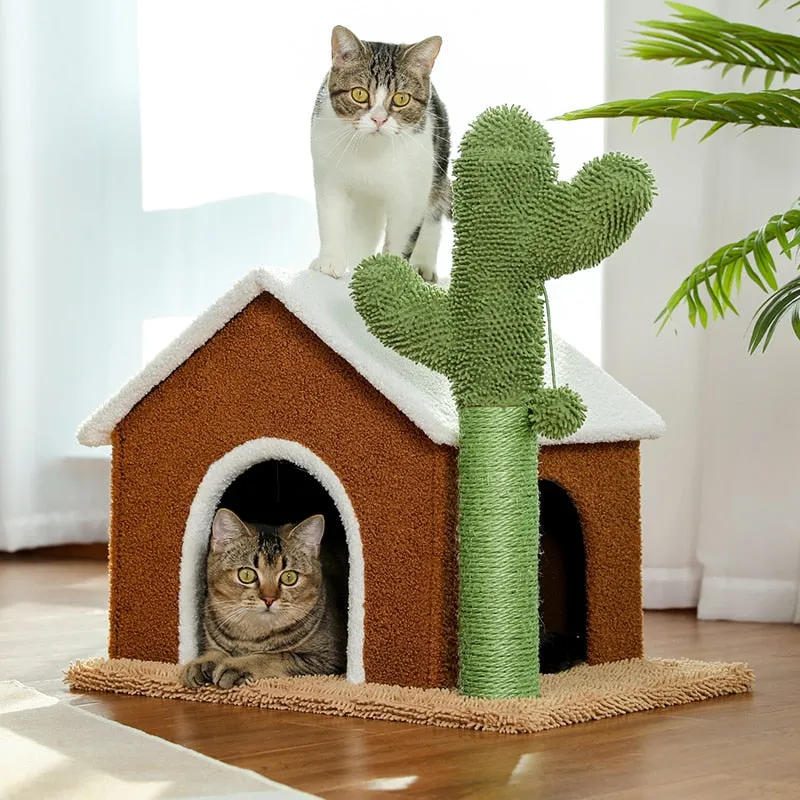 House Shape Cat Scratching Post