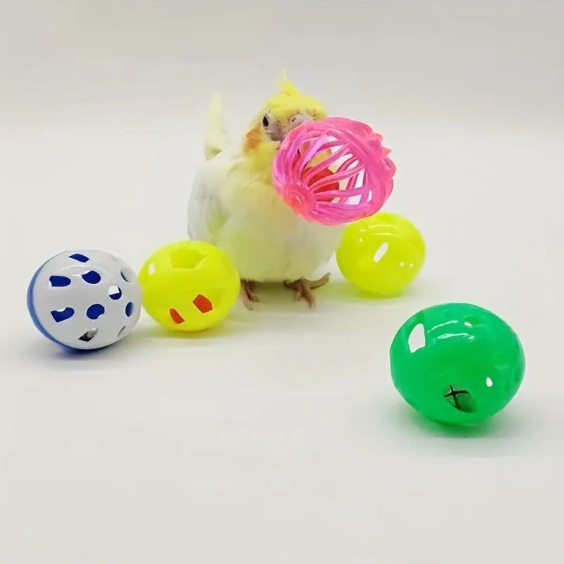 Interactive Bird Toy Set 5pcs with Sounding Bell Various Varieties