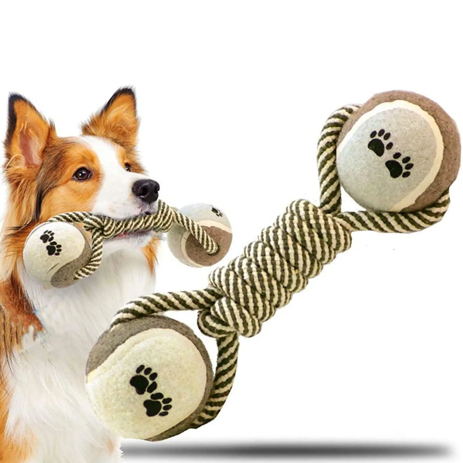 Interactive Cotton Rope Dog Toy – Tug, Chew, and Floss for Medium & Large Dogs