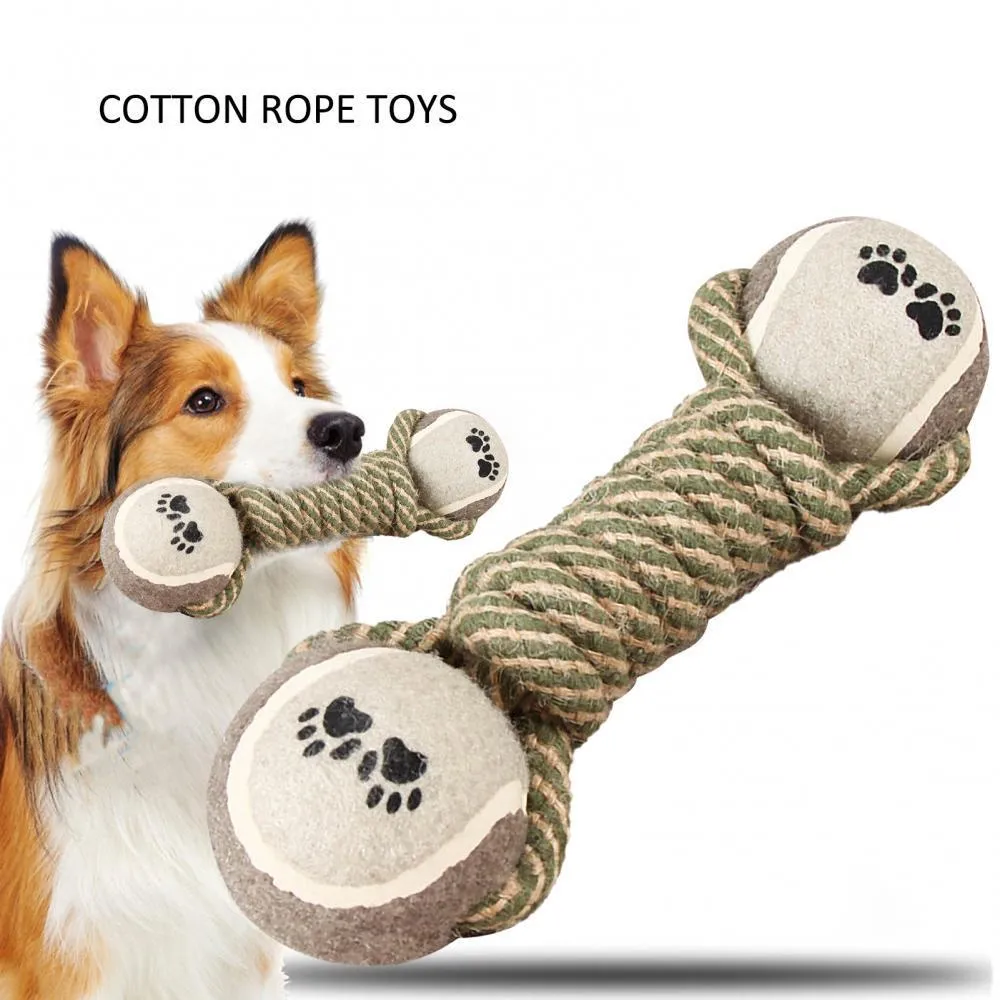 Interactive Cotton Rope Dog Toy – Tug, Chew, and Floss for Medium & Large Dogs