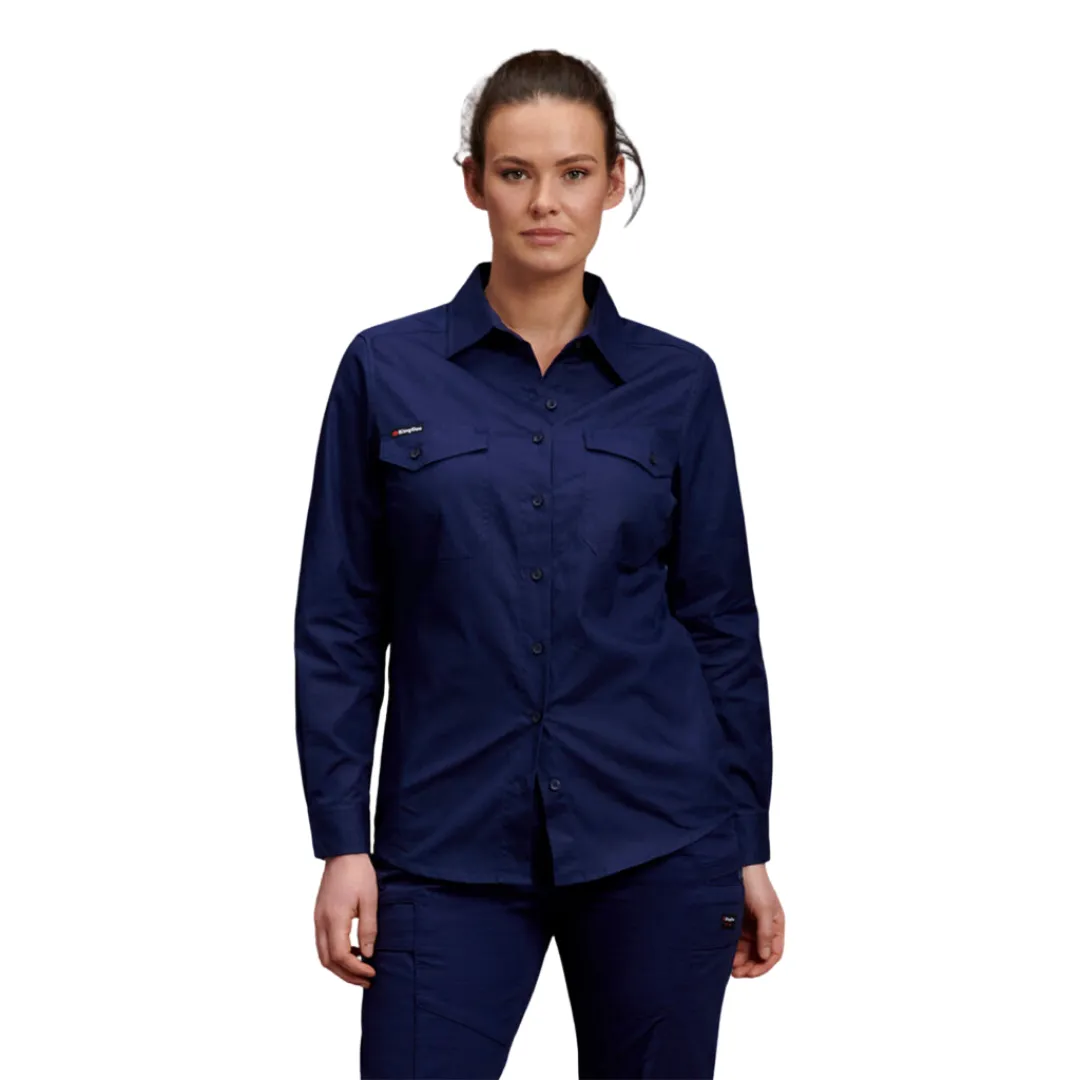 K69880 King Gee Ladies Workcool 2 Shirt Long Sleeve