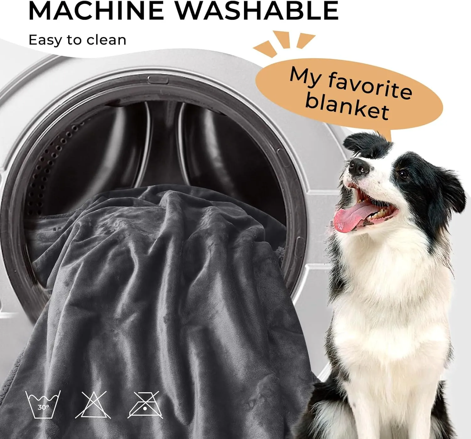 Luciphia Waterproof Blanket for Large Dogs Liquid Proof Furniture Protector Washable Pet Reversible Bed Cover for Couch Soft Sherpa Fleece Cat Blanket for Small Medium Light Grey Medium57" x 40"