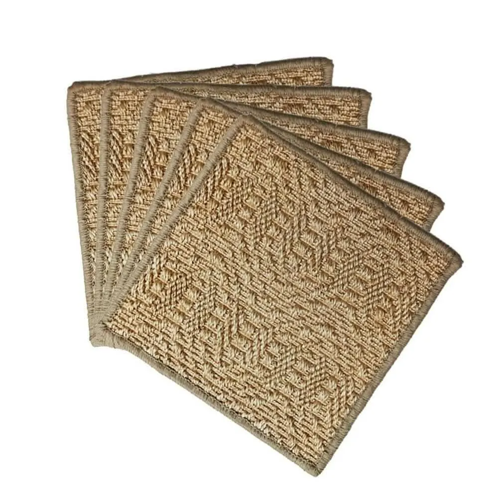 Mats Avenue Multi Use Sisal Cat Scratch Pad (30X30cm,Honey Color ,Small,Set of 5)