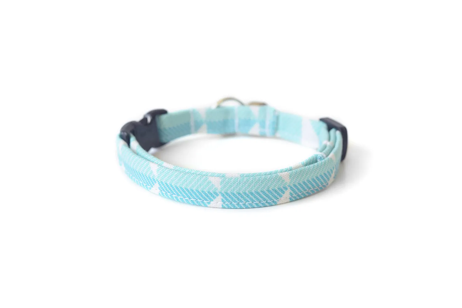 Modern Light Blue & White Cat Collar
