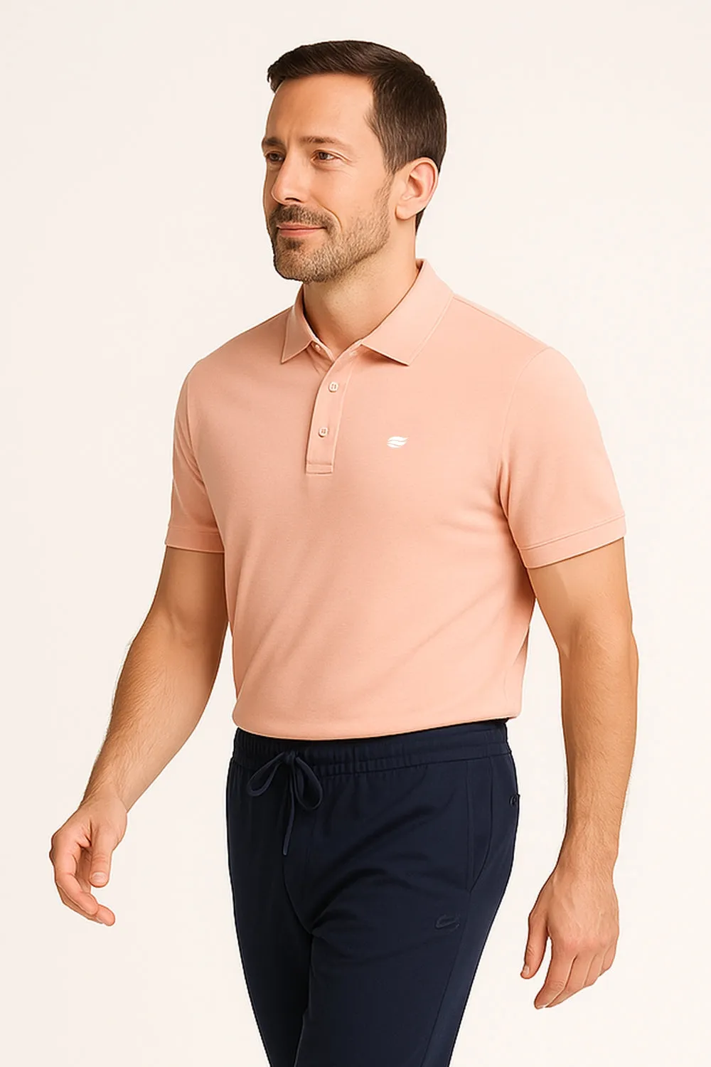 Natural Performance Polo - Peach