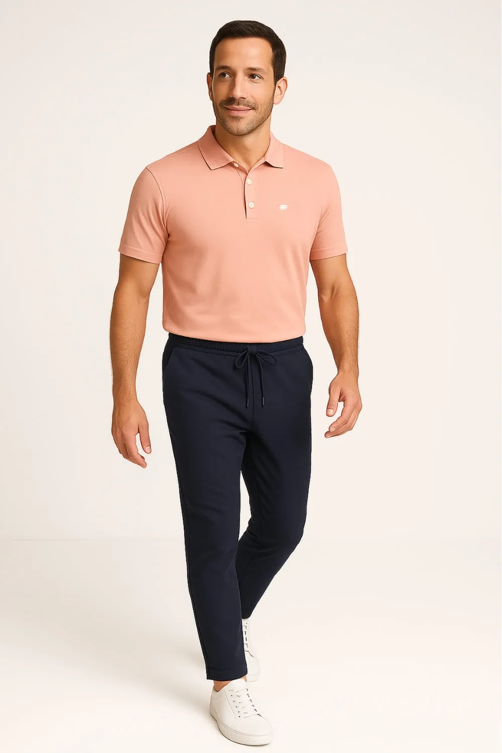 Natural Performance Polo - Peach