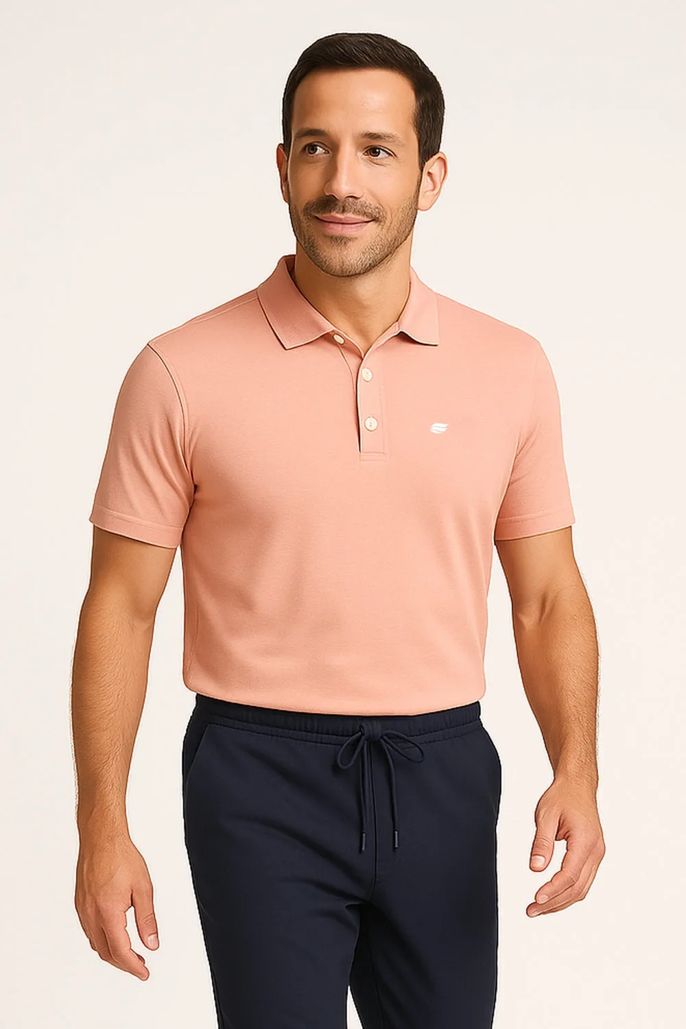 Natural Performance Polo - Peach