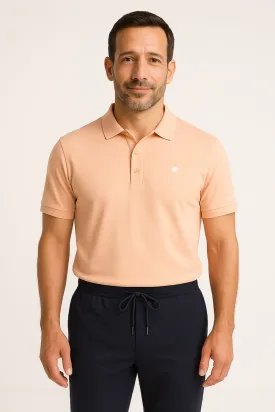 Natural Performance Polo - Peach