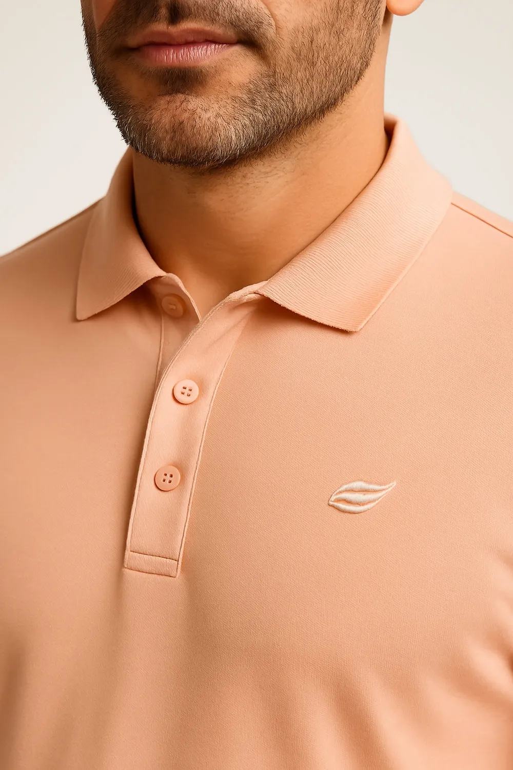 Natural Performance Polo - Peach