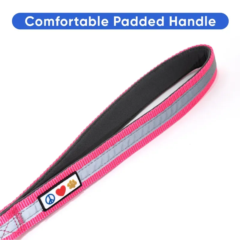 Padded Reflective Short Leash 1-FT