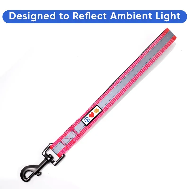 Padded Reflective Short Leash 1-FT