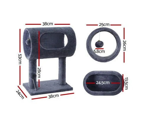 Pet Cat Tree Tunnel Scratcher 53cm