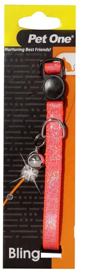 Pet One Cat Collar Sparkle Orange
