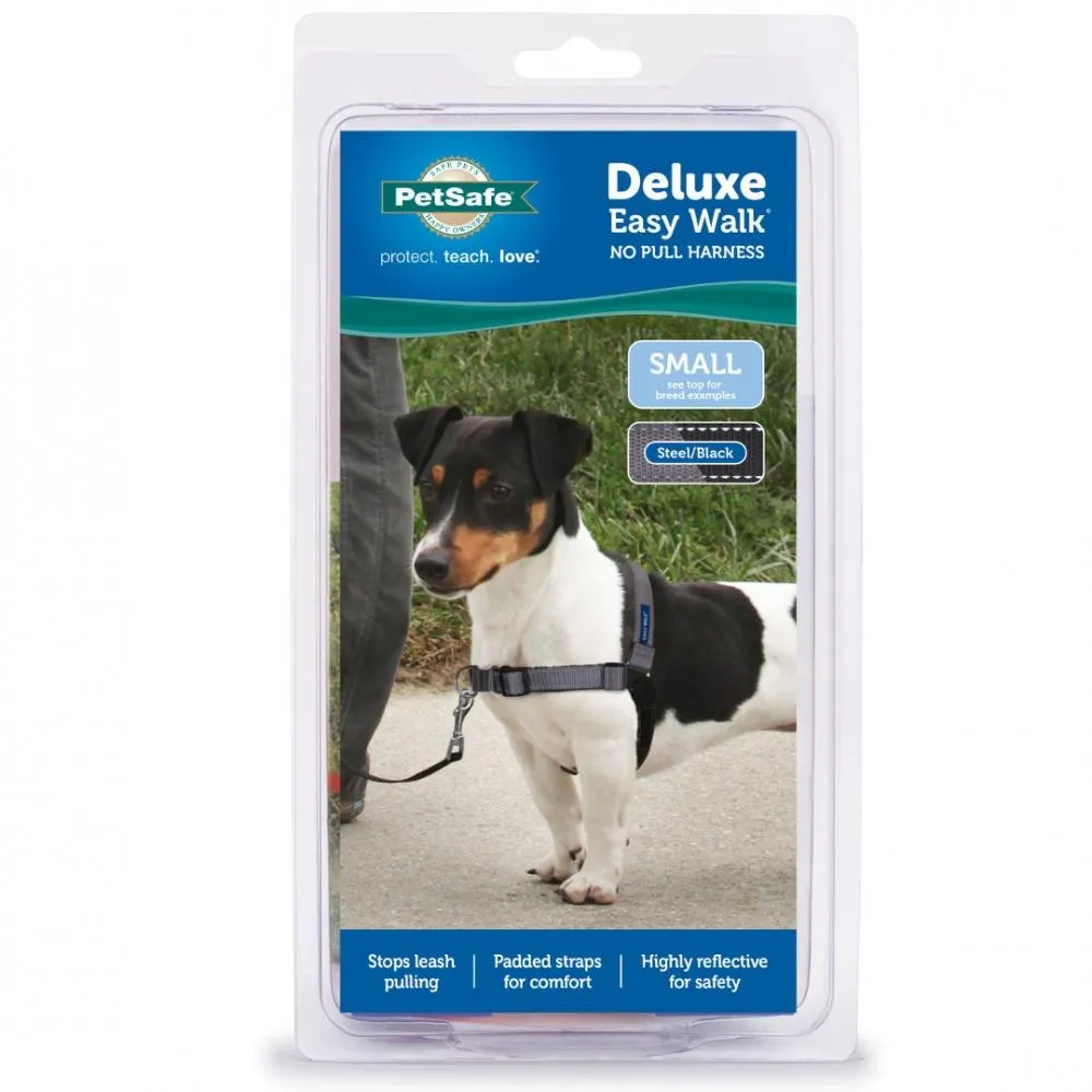 PetSafe Deluxe Easy Walk Steel Gray & Black Dog Harness (Large)