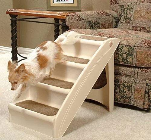 PetSafe Solvit PupSTEP Plus Pet Stairs, Foldable Steps for Dogs and Cats, Best for Small to Medium Pets
