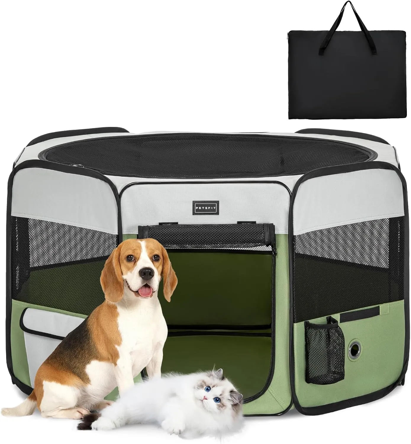PETSFIT Pop Up Foldable Large Dog Playpen