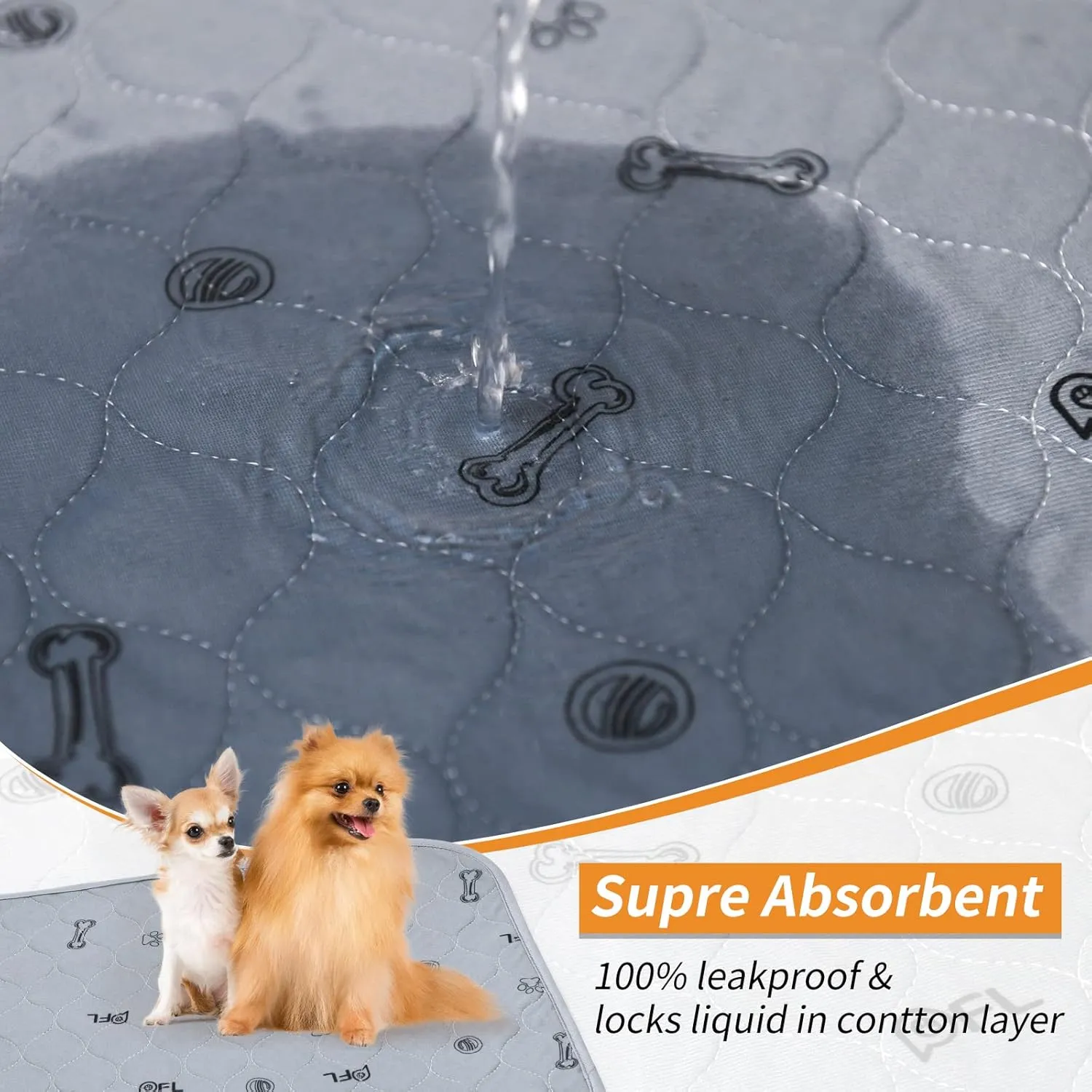 PICK FOR LIFE Washable Dog Pee Pad 72x72 Extra Large, Fast Absorbent Puppy Pads, Reusable Dog Training Pads Waterproof,Non-Slip Whelping Pad for Pet, Playpen, Incontinence, Housebreaking