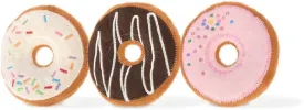 P.L.A.Y. Cute Cat Toys - Feline Frenzy Dessert Food Themed Organic Catnip Filled Toy, Great for Adult Cats and Kittens - Machine Washable, Recycled Materials, Crinkles (Kitty Kreme Donuts, Set of 3)