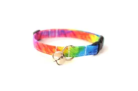 Rainbow Tie Dye Cat Collar