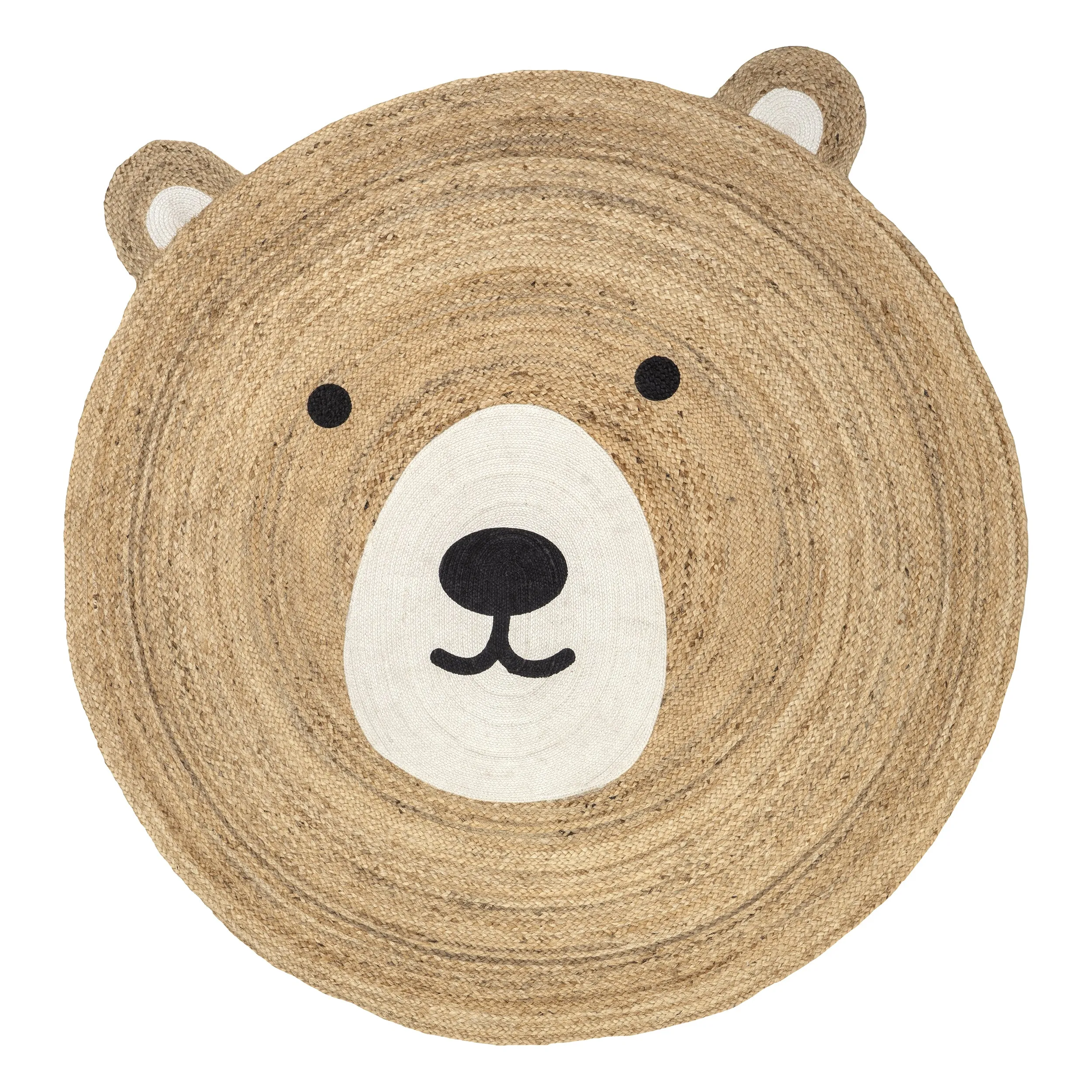 Ravenna Bear Handwoven Kids Jute Area Rug