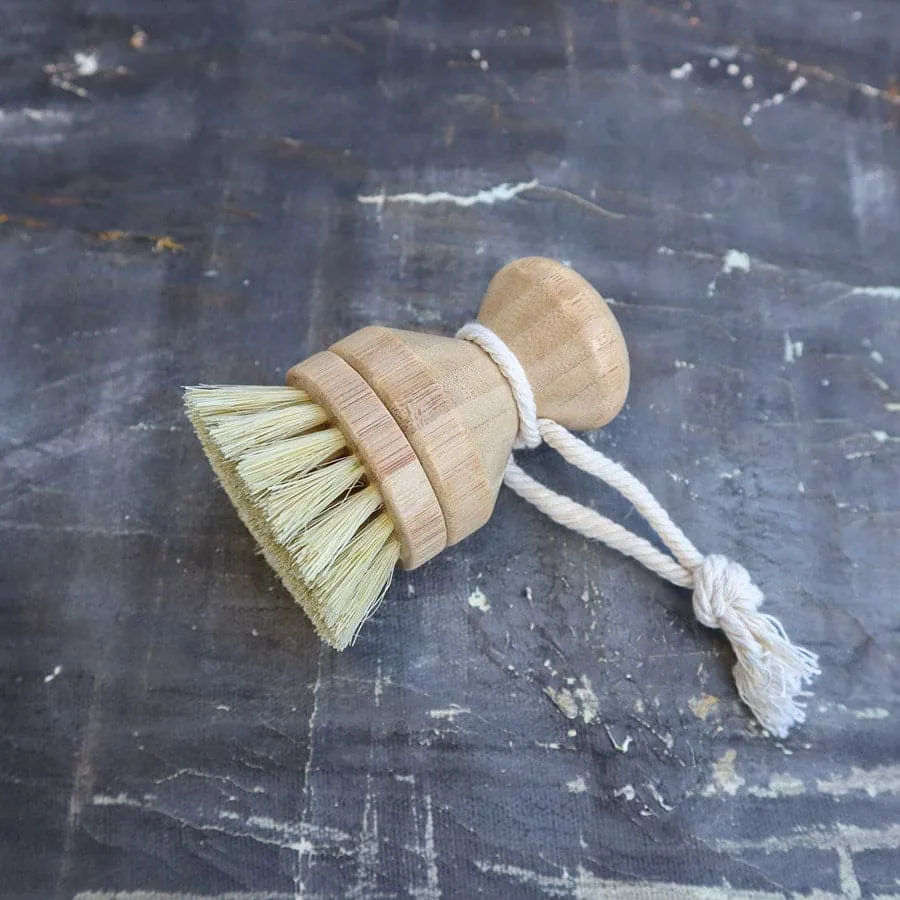 Refillable Sisal Dish Hand Brush with Free Refill