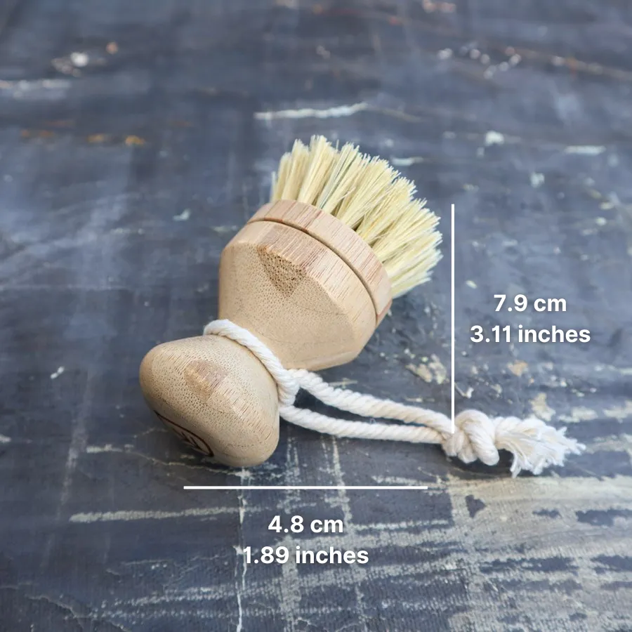 Refillable Sisal Dish Hand Brush with Free Refill