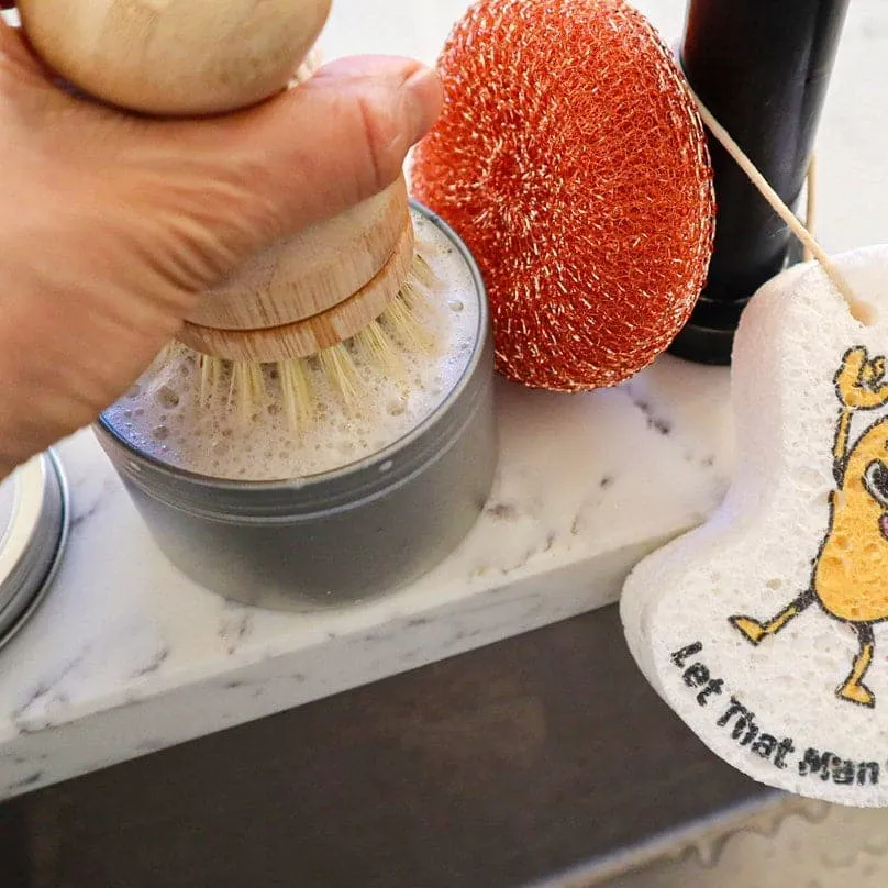 Refillable Sisal Dish Hand Brush with Free Refill