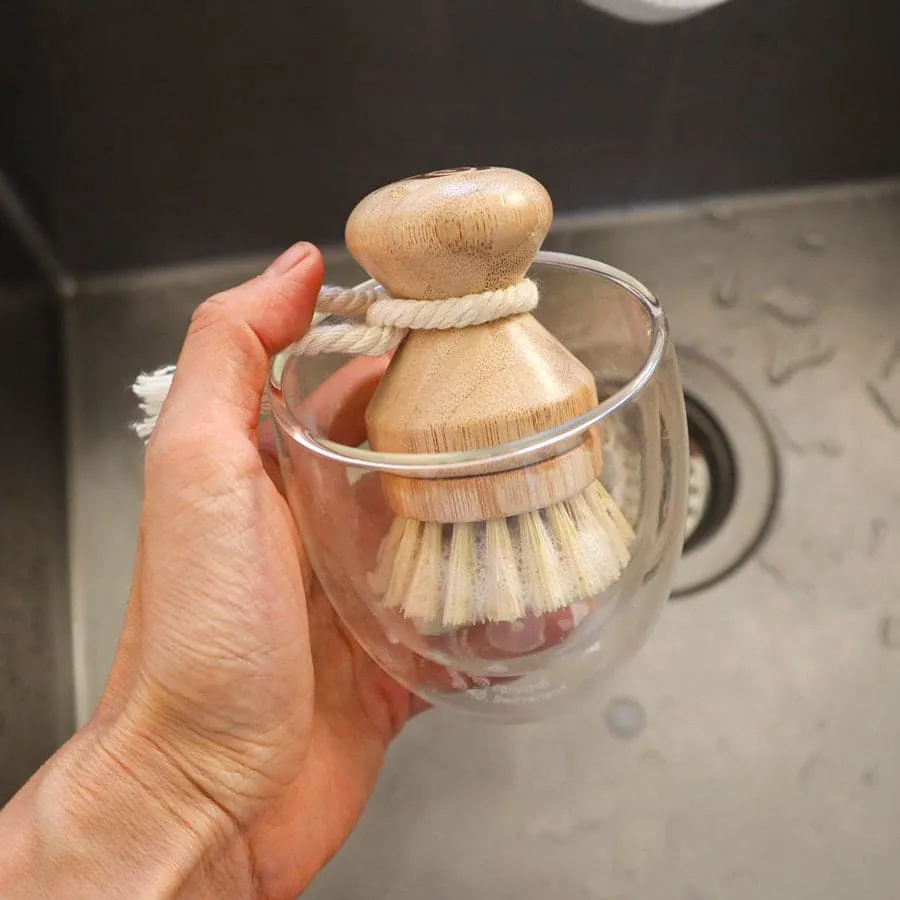 Refillable Sisal Dish Hand Brush with Free Refill