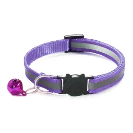 Reflective Breakaway Cat Collar with Bell - Adjustable and Soft