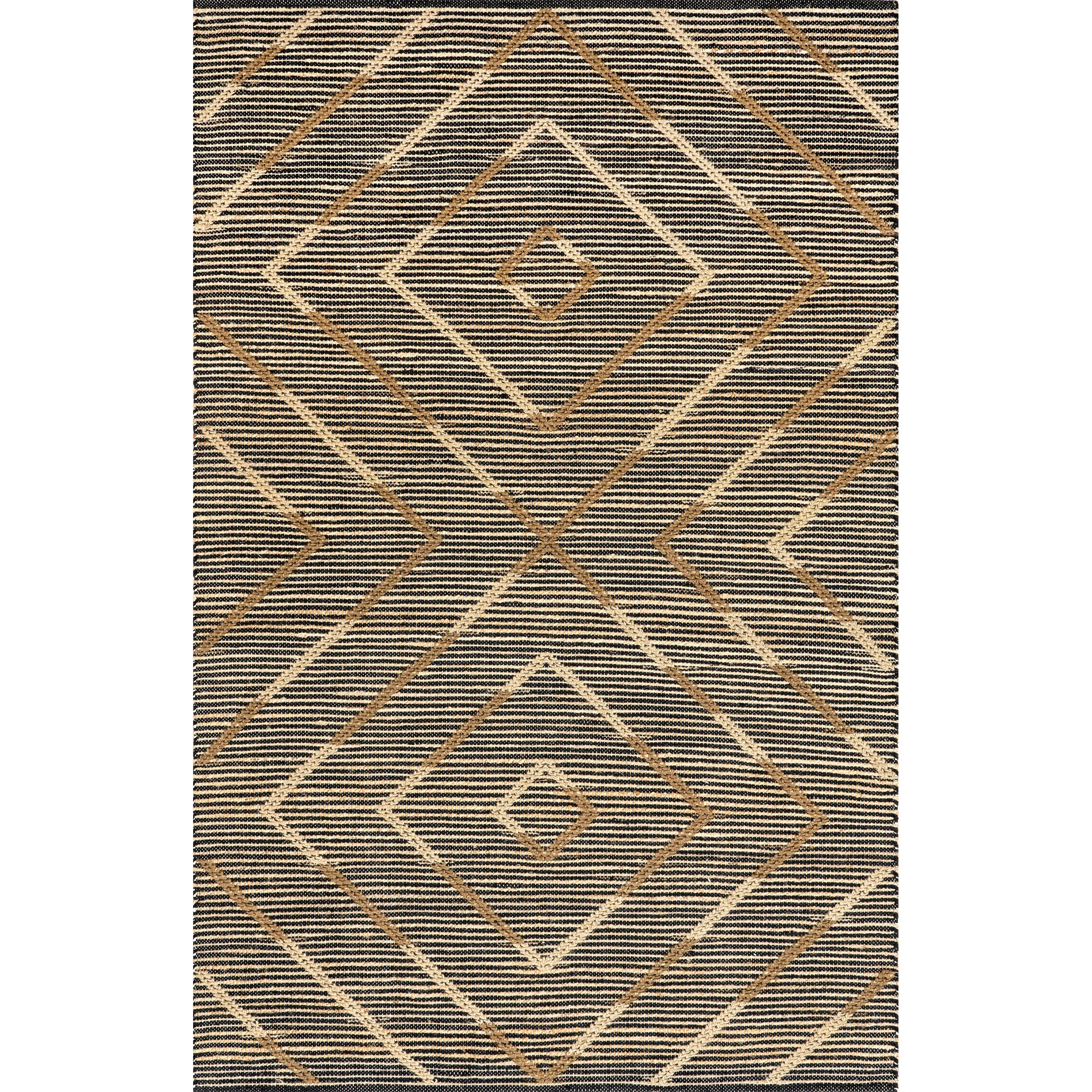 Shanti Diamond Stripes Jute Area Rug