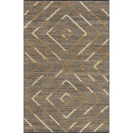 Shanti Diamond Stripes Jute Area Rug