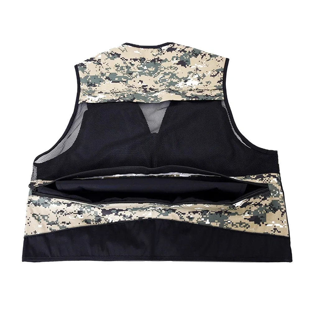 Sidiou Group Outdoor Fishing Waistcoat Sleeveless Mesh Fishing Jacket Photography Vest