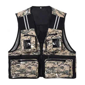 Sidiou Group Outdoor Fishing Waistcoat Sleeveless Mesh Fishing Jacket Photography Vest