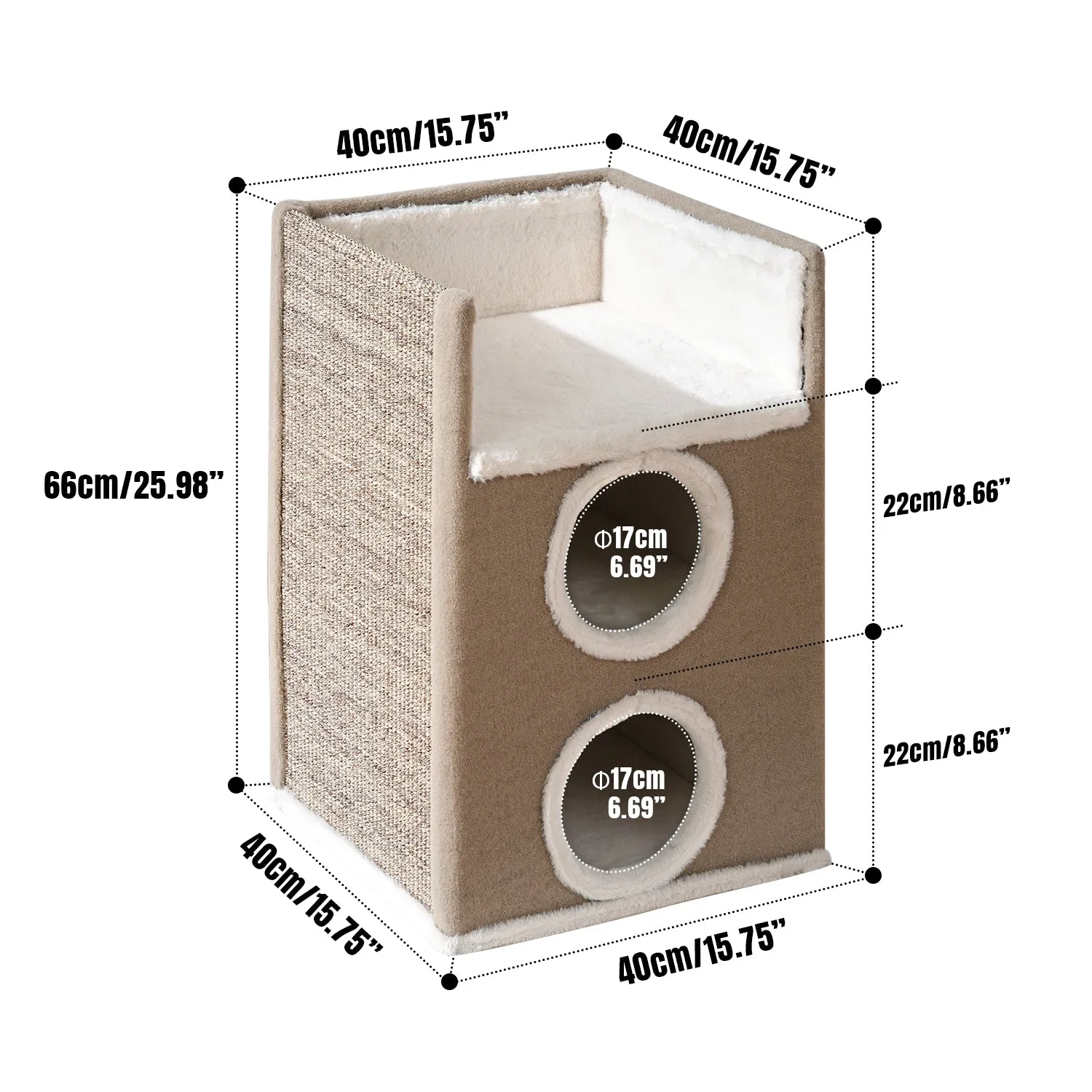 Snow-topped Sisal Bucket Multi-cat Sharing Large Litter Box