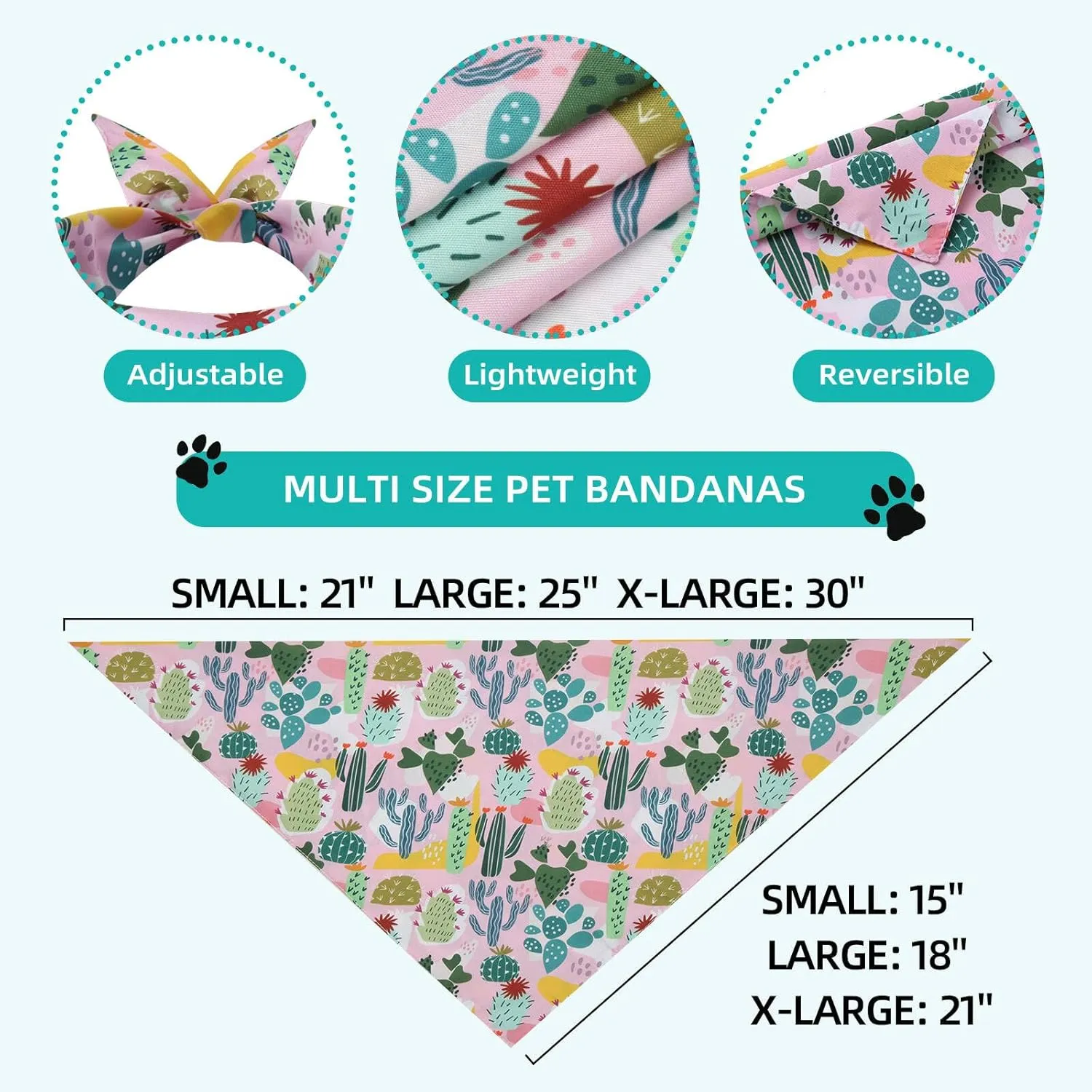 Spring Summer Dog Bandana-1PCS Tropical Plant Printing Dog Scarf Triangle Adjustable Breed Puppy Bandana Bib Handkerchief for Large Medium Girl Boy Dogs Pets Gift