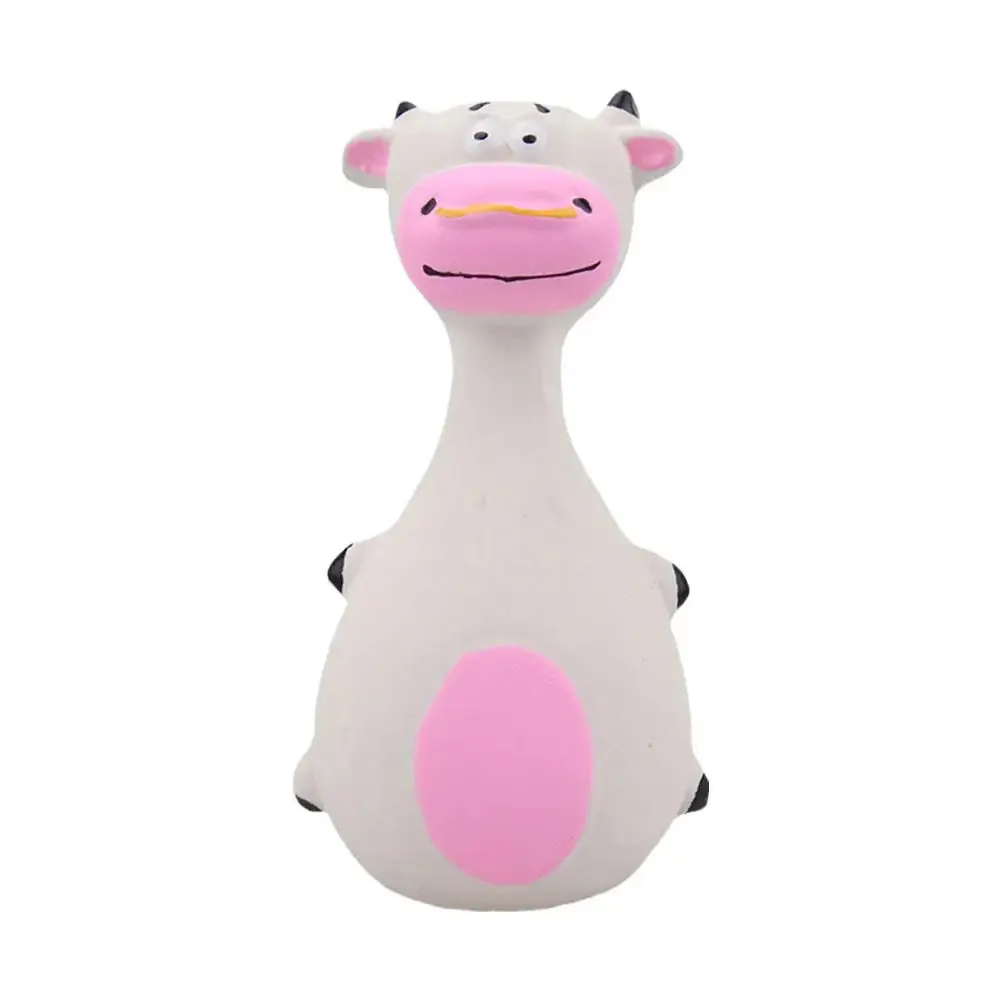 Squeaky Sound Dog Toy - Interactive Latex Animal Chew Toy for Small and Large Dogs (Elephant, Cow, and Dog Designs)