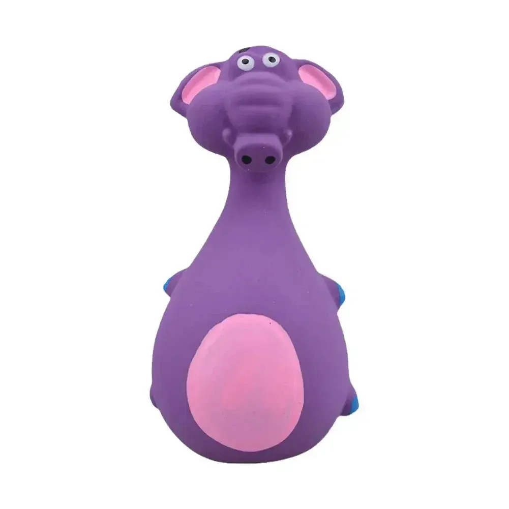 Squeaky Sound Dog Toy - Interactive Latex Animal Chew Toy for Small and Large Dogs (Elephant, Cow, and Dog Designs)