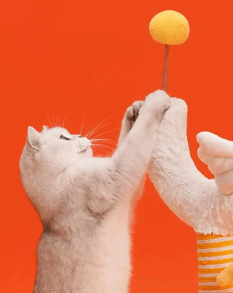 Striped Chicken Scratching Post: The Perfect Play & Rest Solution for Your Feline