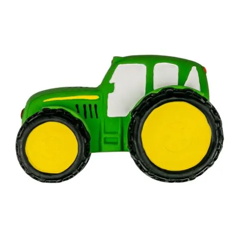 Territory Green Tractor Latex Squaker Dog Toy (6")