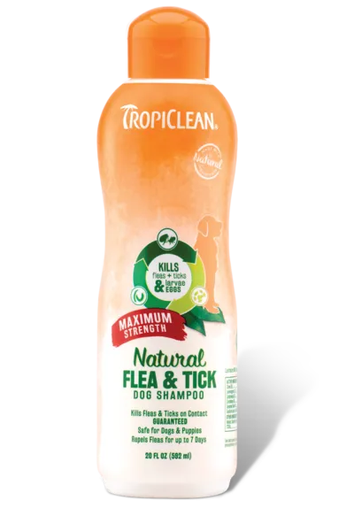 Tropiclean Natural Flea & Tick Maximum Strength Dog Shampoo