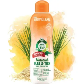 Tropiclean Natural Flea & Tick Shampoo Maximum Strength For Dogs