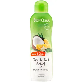 Tropiclean Neem & Citrus Flea & Tick Relief 20-oz, Dog Shampoo