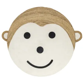Weylyn Monkey Handwoven Kids Jute Area Rug