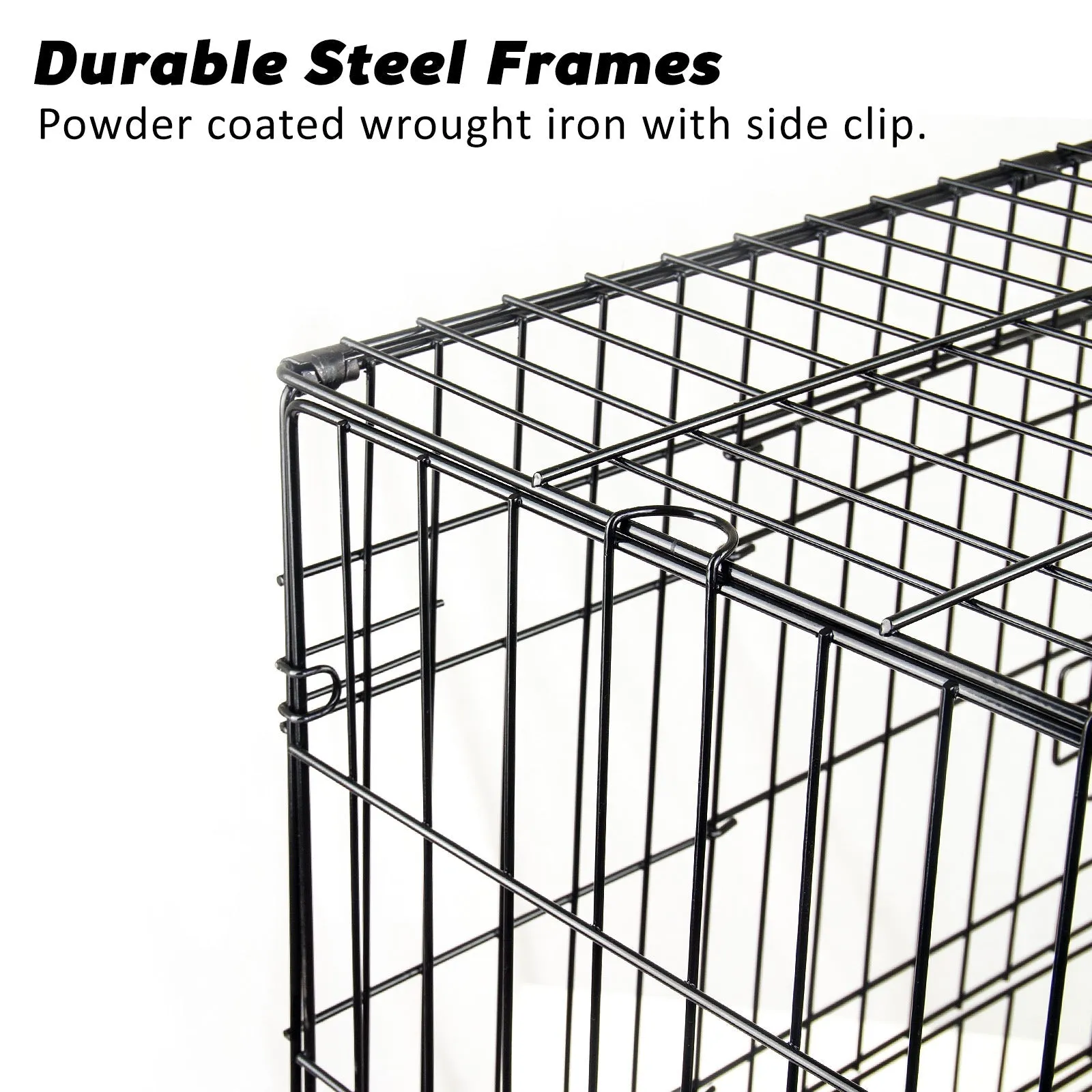 Wire Dog Cage Foldable Crate Kennel 36in with Tray   Cushion Mat Combo